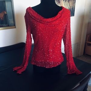 Beautiful silk sequin blouse